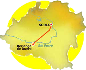 Mapa localización Berlanga de Duero